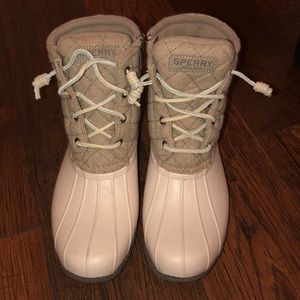 Sperry TopSider Boots Cream Sz 9